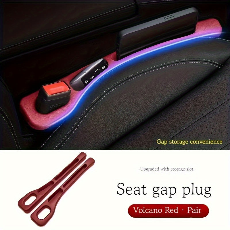2pcs Silicone Car Seat Gap Organizer with Large Storage TJR9T3X