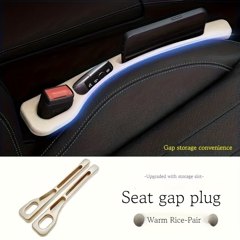 2pcs Silicone Car Seat Gap Organizer with Large Storage TJR9T3X