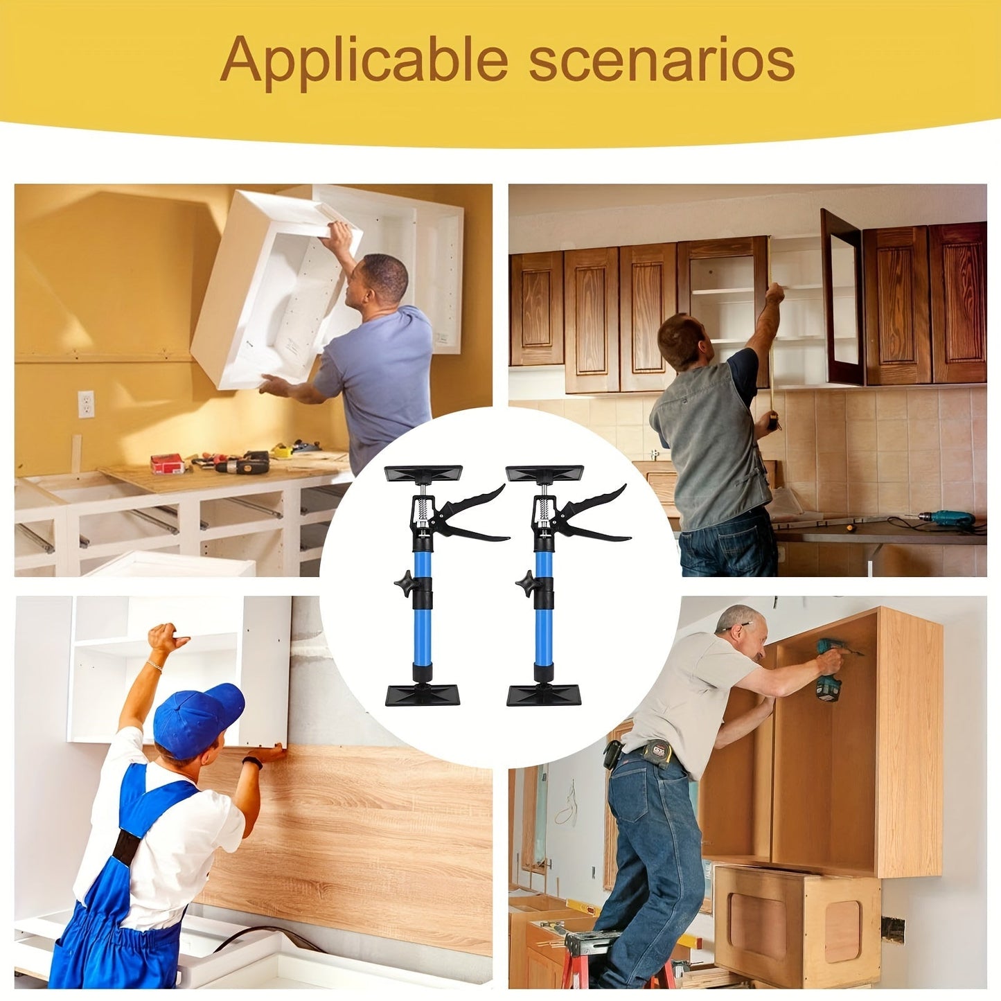 2pcs Adjustable Drywall Lifts, 30-59cm Range TJR7P4D