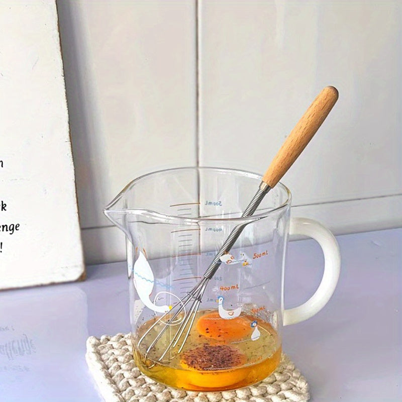 Stainless Steel Mini Whisk with Wooden Handle - V7HB