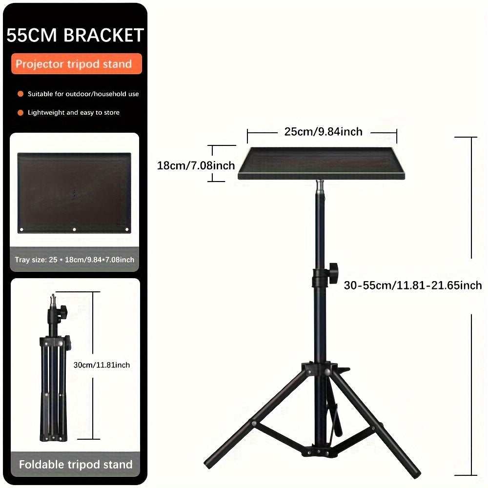 Adjustable Projector Stand, Durable ABS, Desktop & Floor Use TJR5X8L