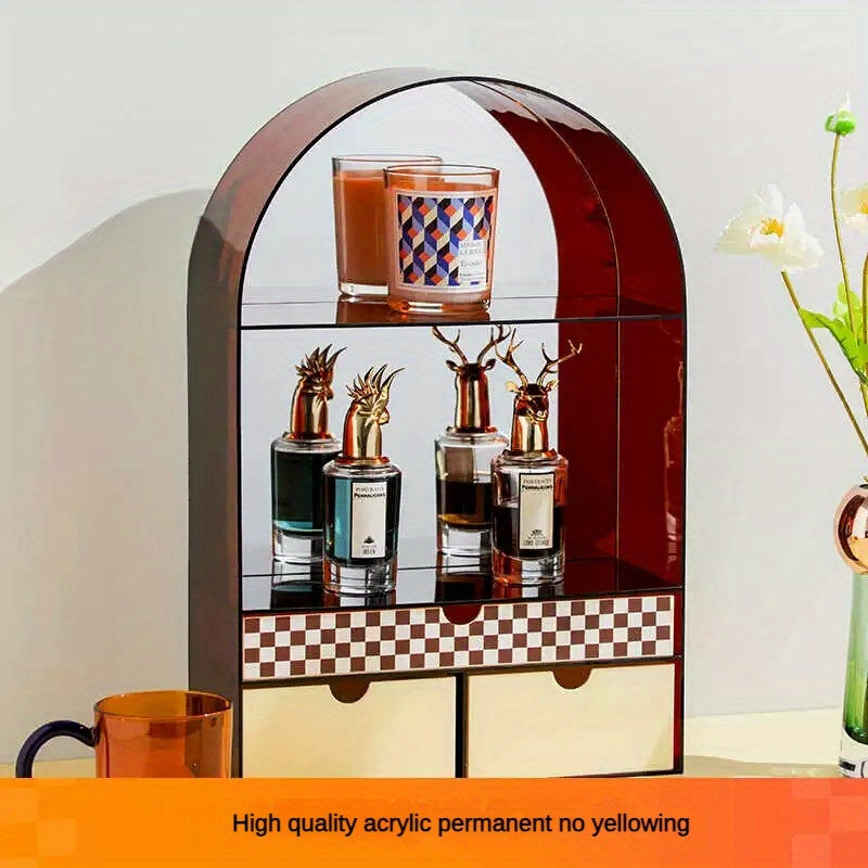 Acrylic Desktop Organizer for Light Luxury Cosmetics - R3I0