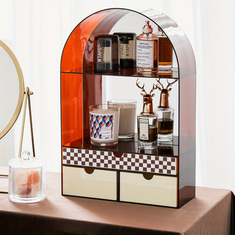 Acrylic Desktop Organizer for Light Luxury Cosmetics - R3I0