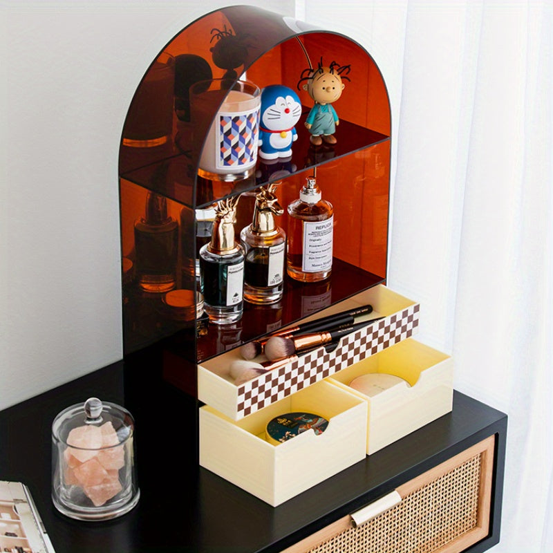 Acrylic Desktop Organizer for Light Luxury Cosmetics - R3I0