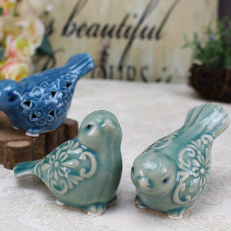 2PCS Ceramic Bird Figurines - H2DN