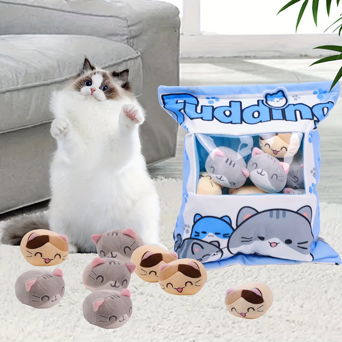 Jippu Cartoon Plush Cat Toy - SR3B