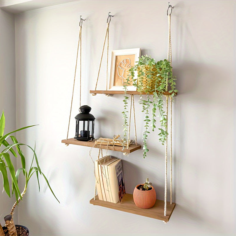3 Tiers Adjustable Wall Mounted Shelves Plant Rack - DL2K