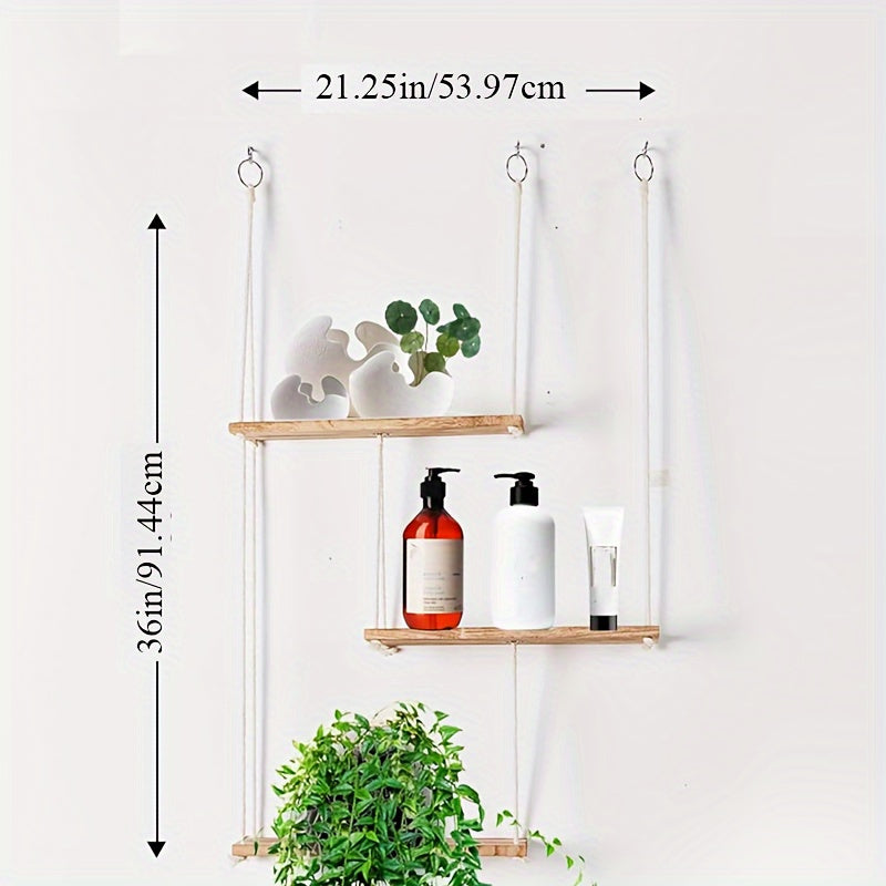 3 Tiers Adjustable Wall Mounted Shelves Plant Rack - DL2K