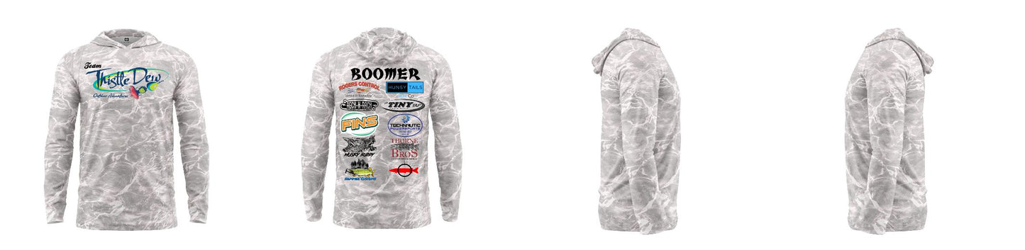 Custom Mossy Oak UPF Hooded Shirt