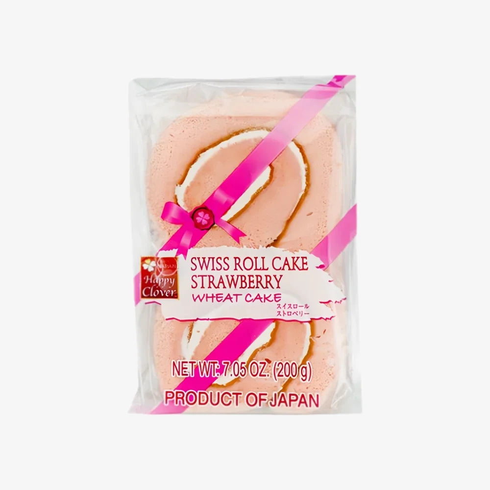 Happy Clover Swiss Roll Cake (Strawberry)