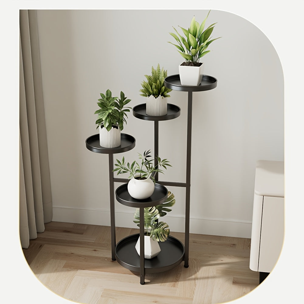 5-Tier Iron Plant Stand with Round Trays - DUI0