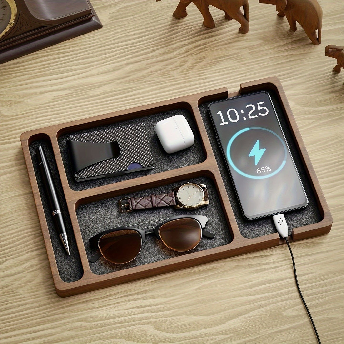 Wooden Valet Tray Organizer- HMT24WO