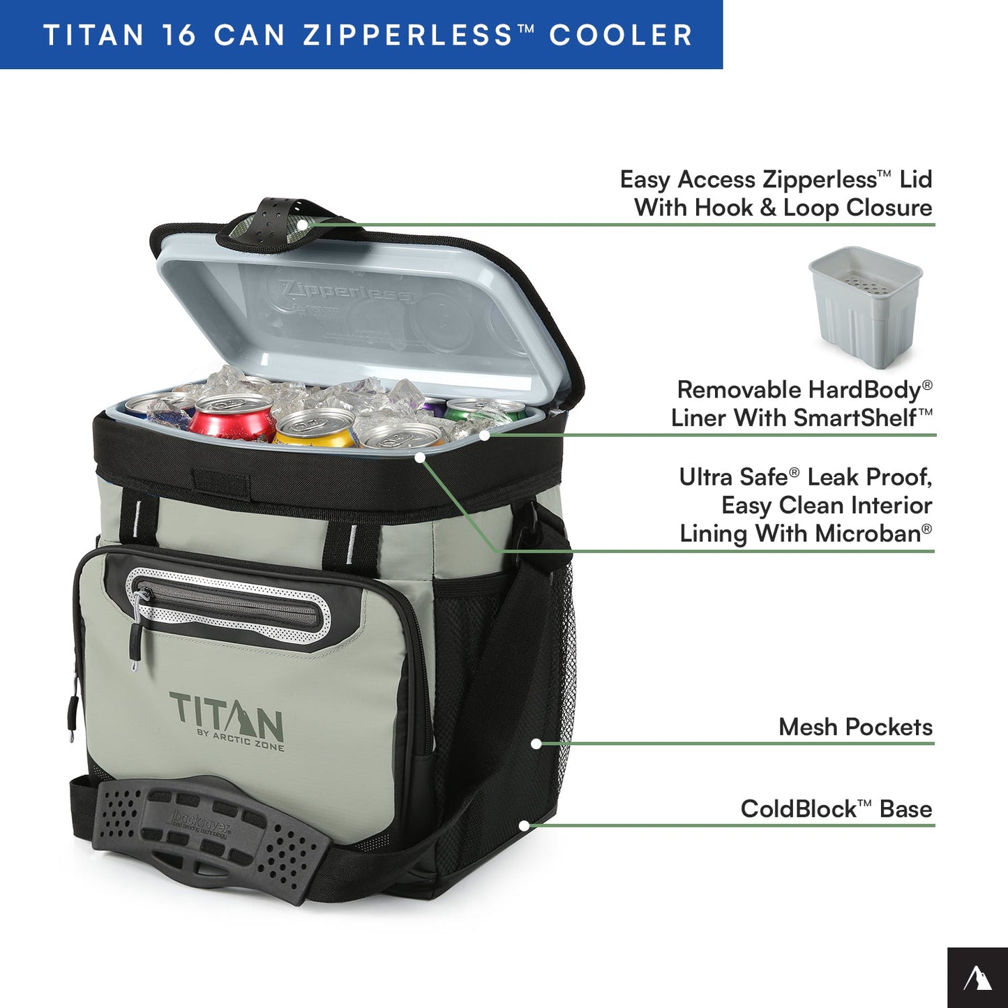 16 Can Zipperless HardBody® Cooler