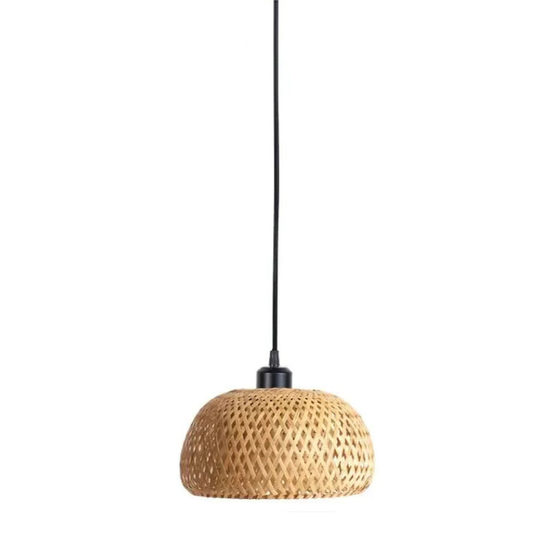 Pendant Light Bamboo Handwoven Adjustable Ceiling Fixture