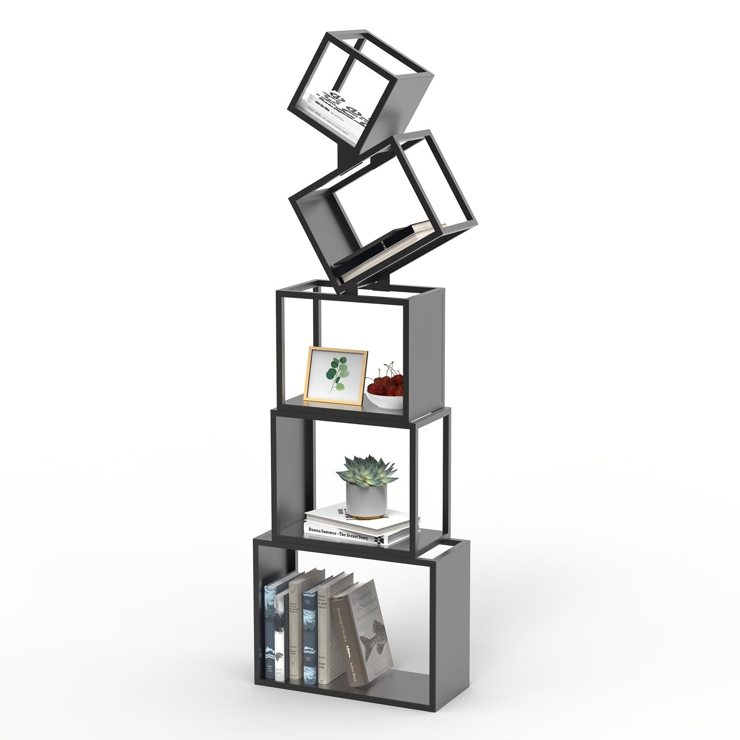 5 Tier Geometric Bookshelf- HMT17BS