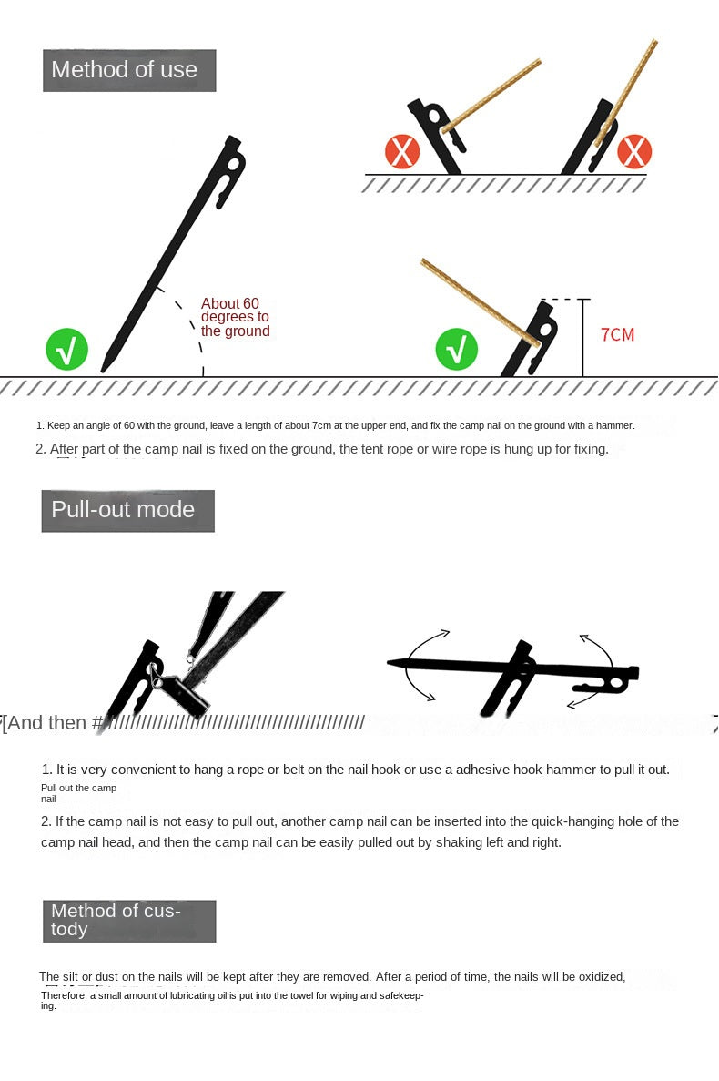 Campingmoon K Series Tent Peg Stakes Pure Forged 420 Stainless Steel Ultra Heavy Duty 20 26 30 35 40 CM Outdoor Camping Canopy Ground Nails Tent
