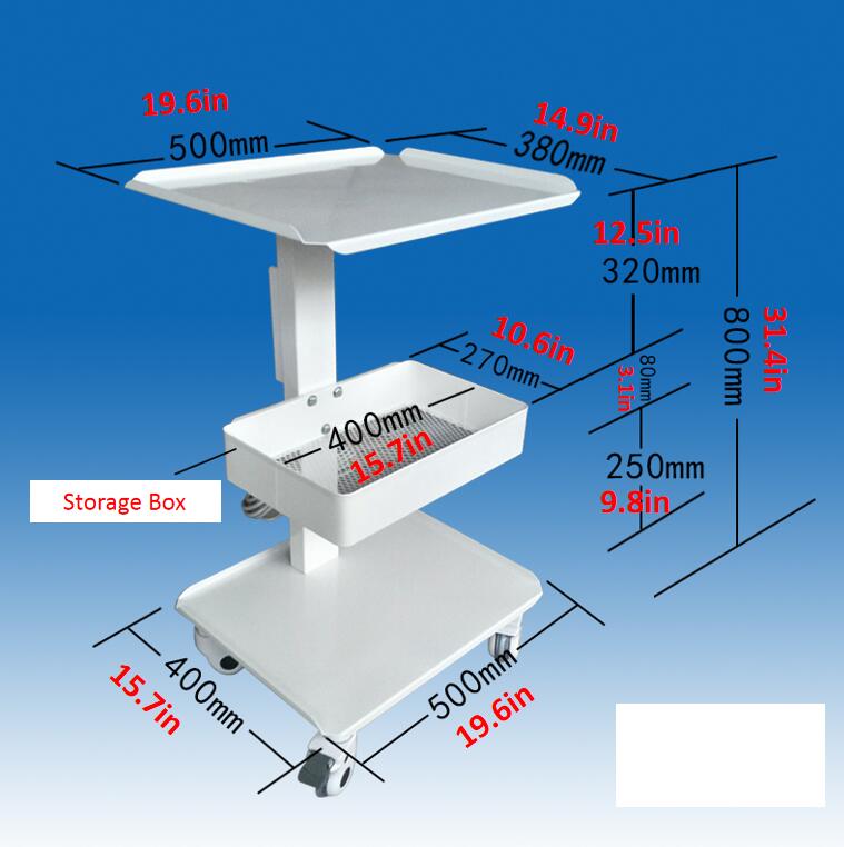 Dental Equipment Mobile Steel Cart