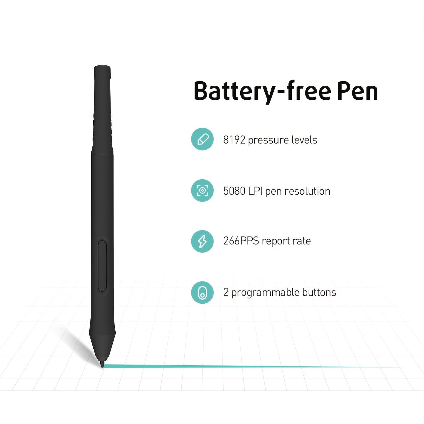 XENX Drawing Tablet 8192 Pressure Levels 5080 LPI - XJS0