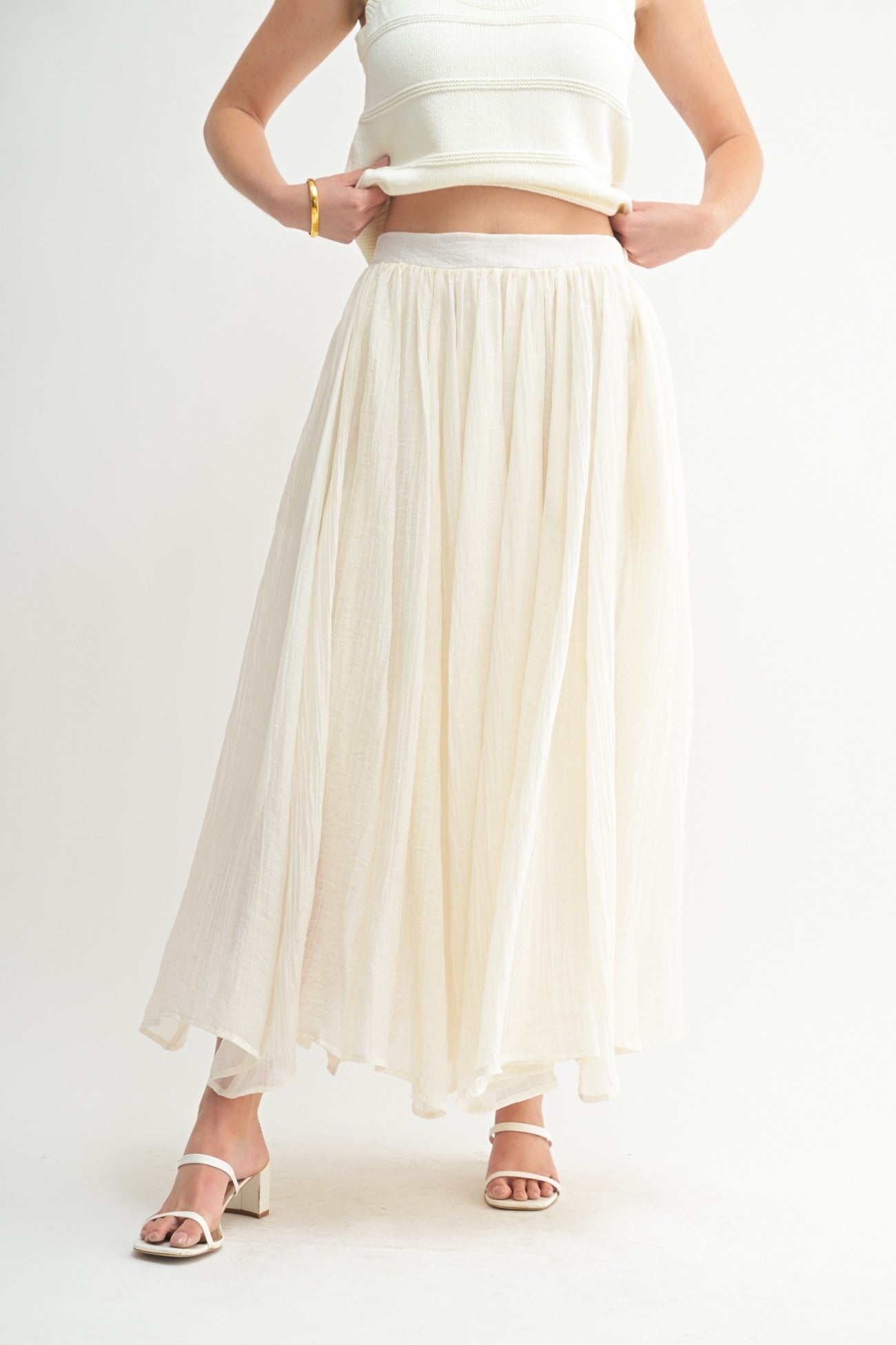 Naomi Crinkle Woven Maxi Skirt