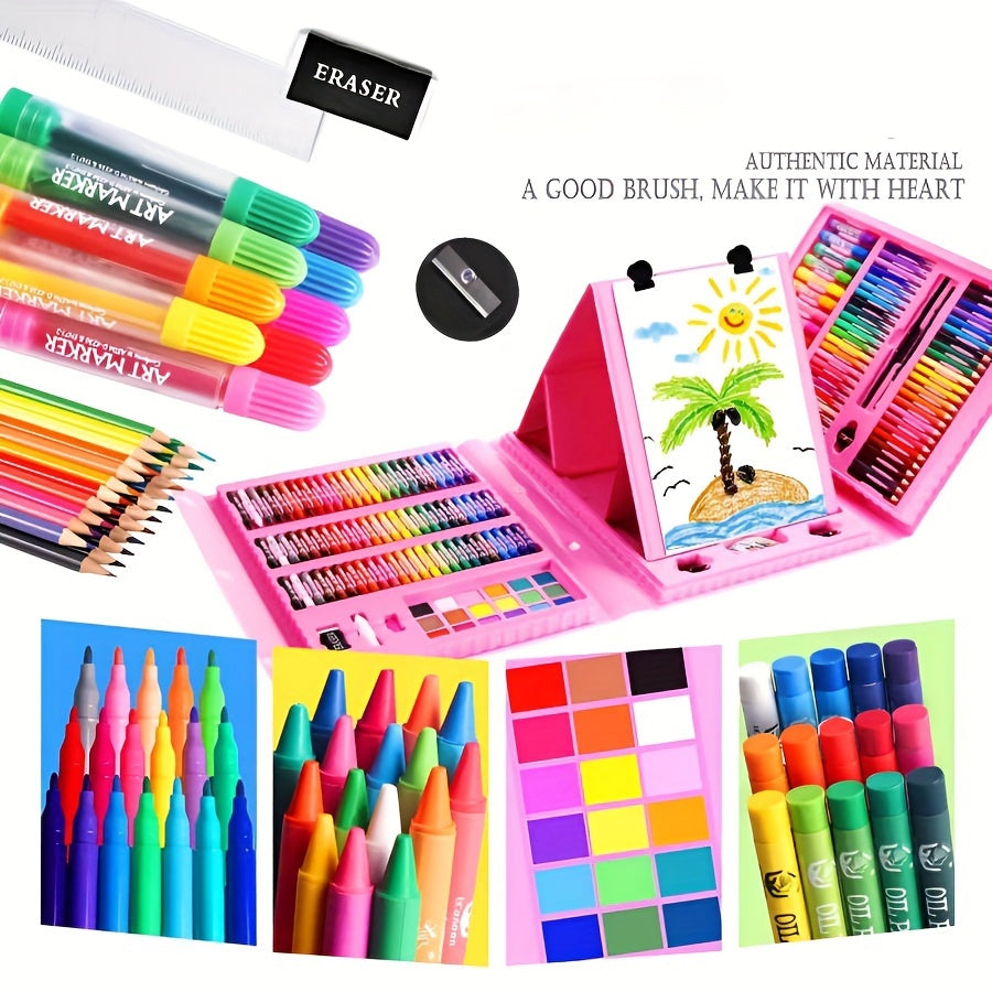 208Piece Youngsters Art Set Perfect Winter Gift-BI0F