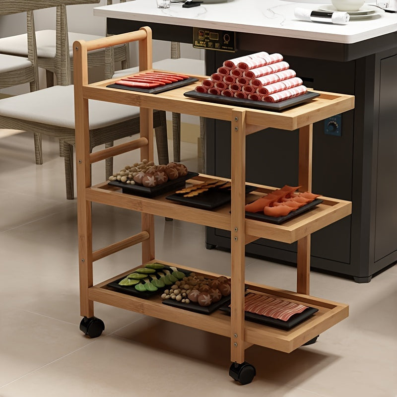 Bamboo Kitchen Storage Cart - M3NK