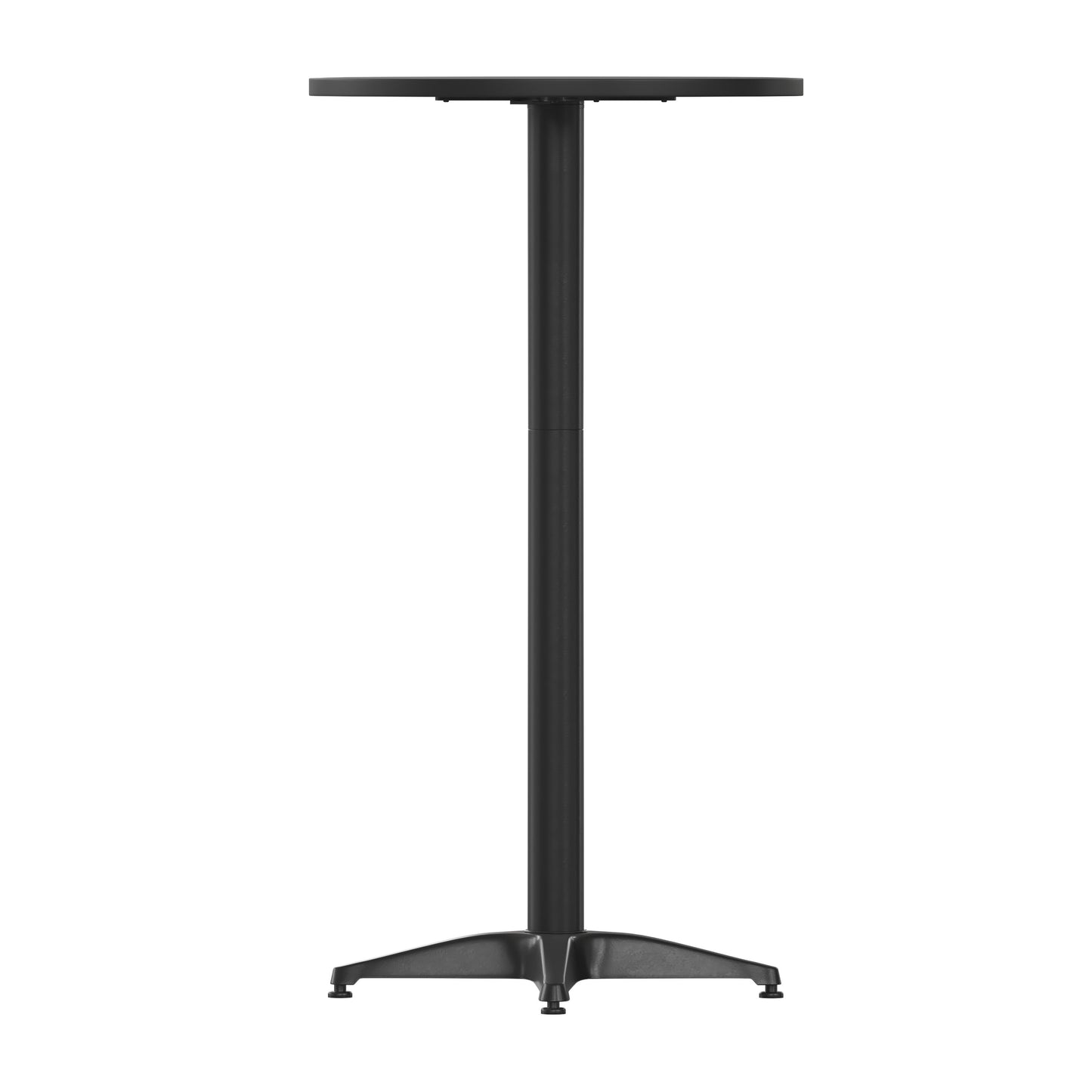 23.25" Round Aluminum Indoor-Outdoor Bar Height Table with Flip-Up Table