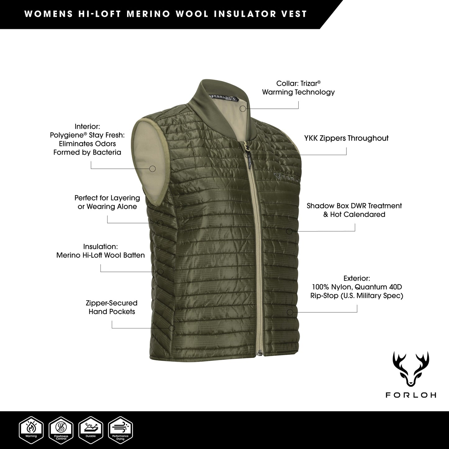 Women's Merino Hi-Loft Insulator Vest