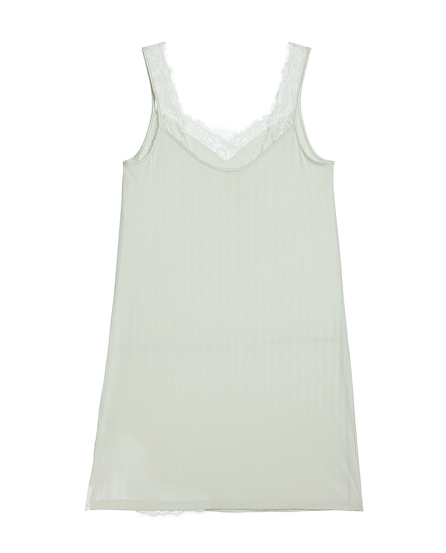 Aimer Lace Wide Shoulder Short Nightgown