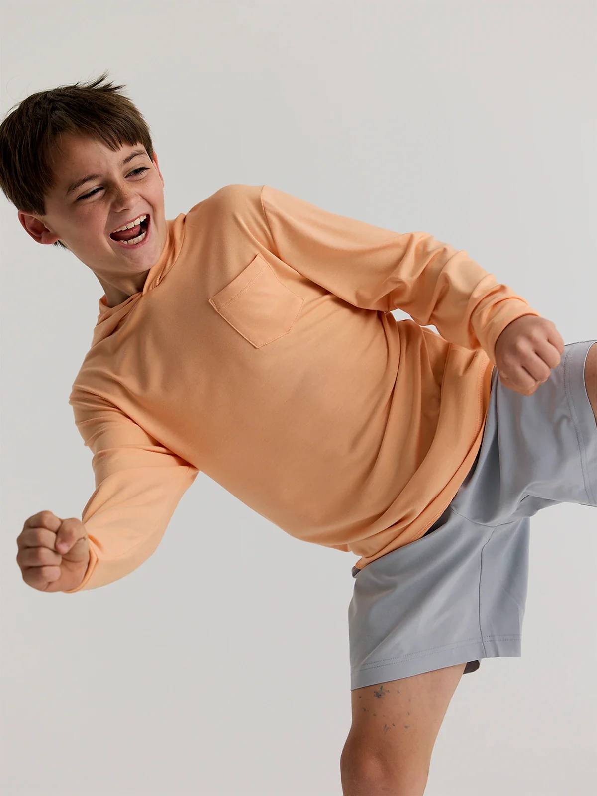 Youth Bamboo Shade Hoodie - Tropic Orange