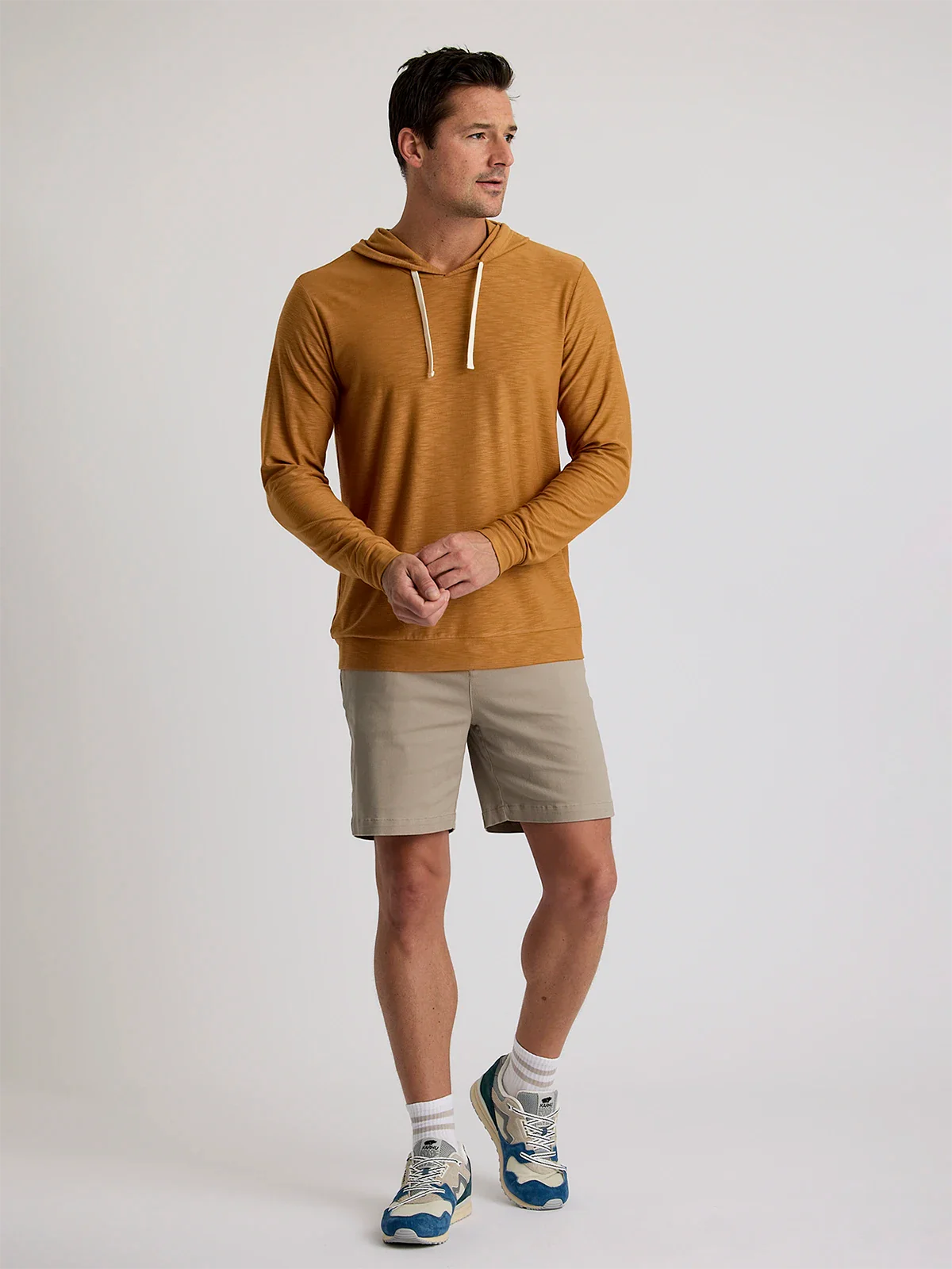 Men's Bamboo Slub Hoodie II - Ochre