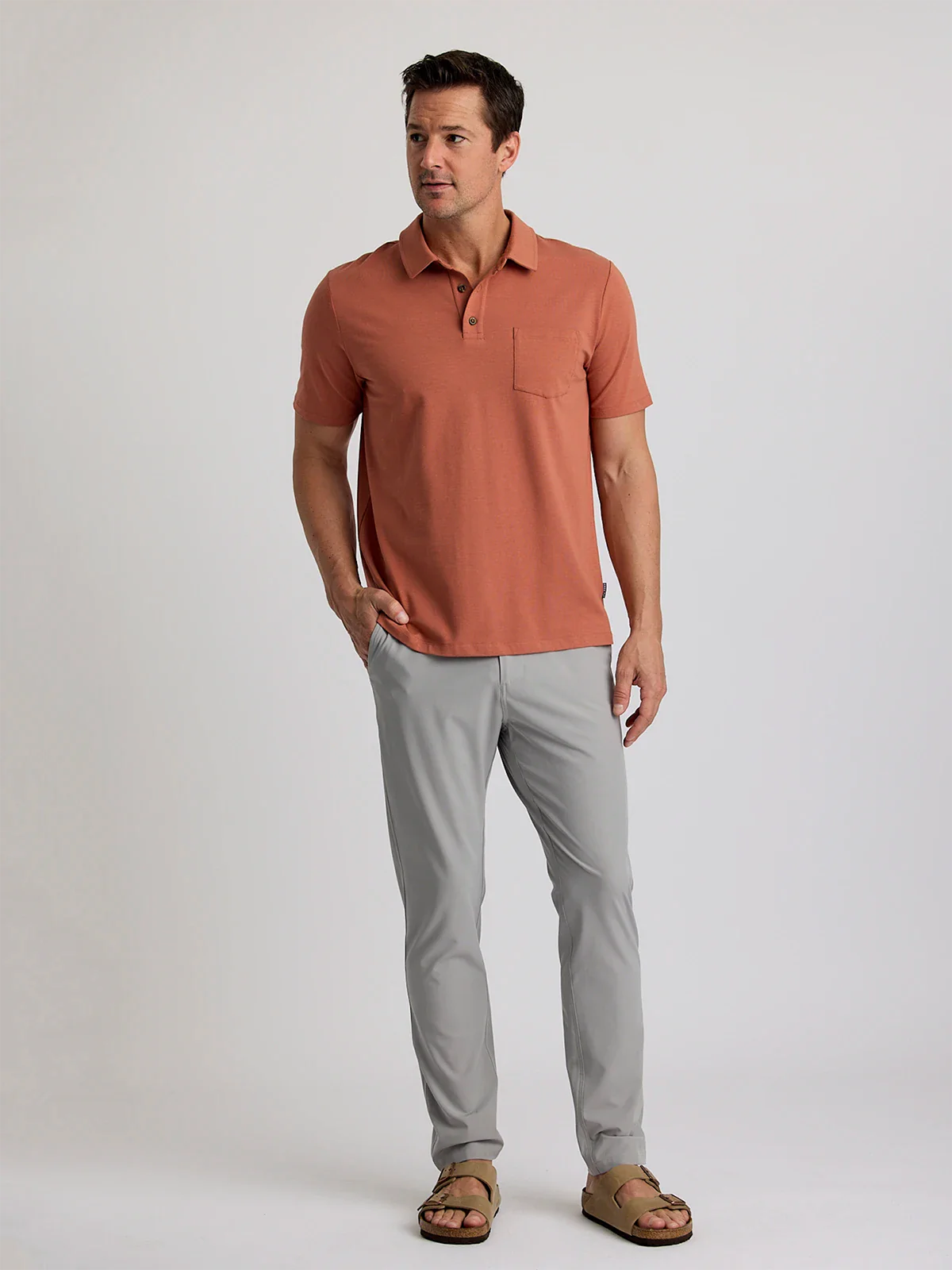 Men's Bamboo Current Polo - Redwood