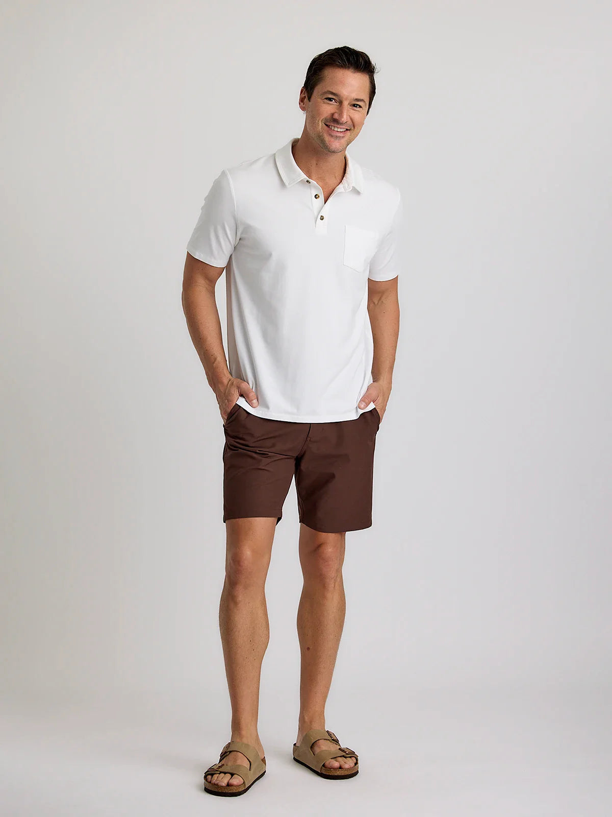 Men's Bamboo Current Polo - Bright White