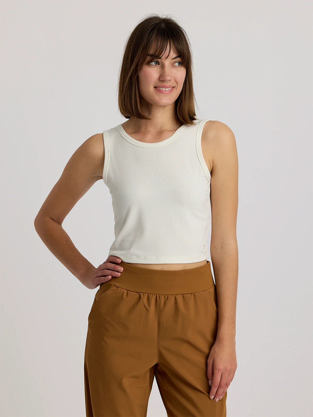 Women's Ribbed Bamboo Tank - Sea Salt