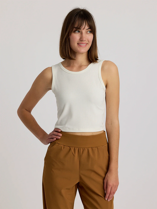 Women's Ribbed Bamboo Tank - Sea Salt