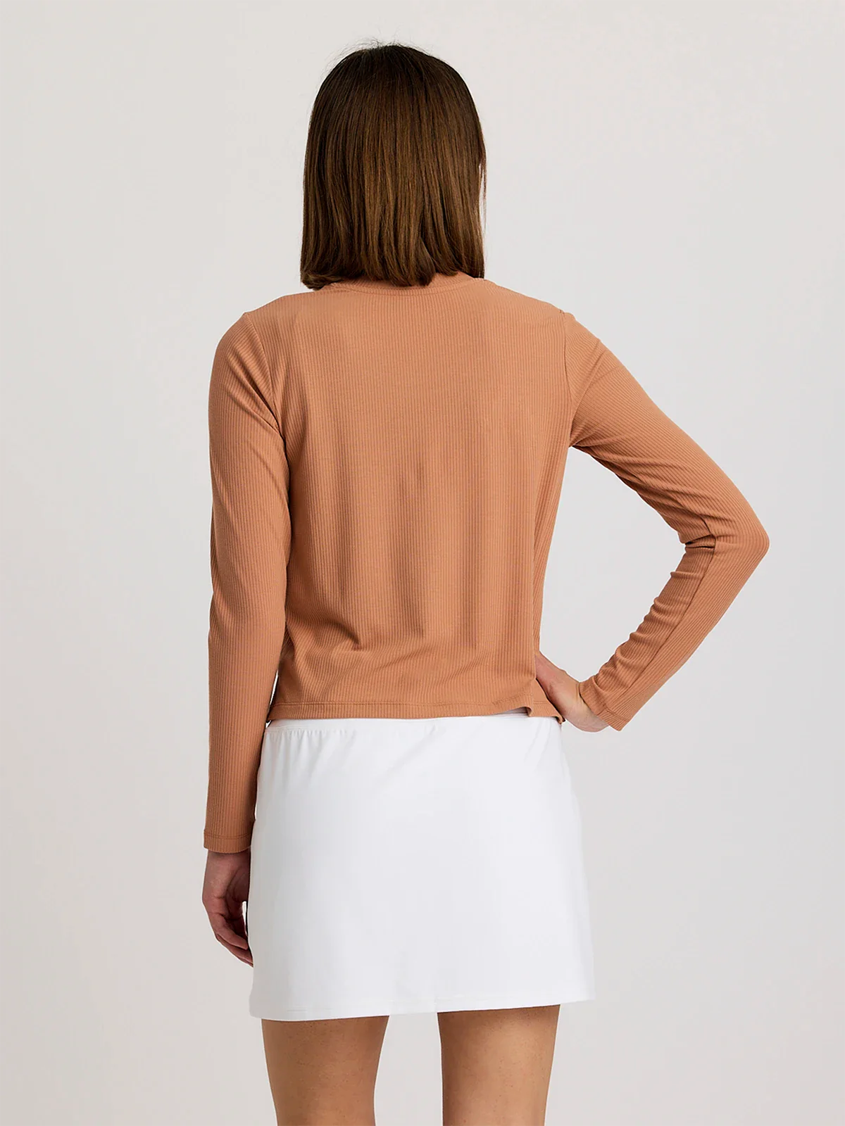 Women's Ribbed Bamboo Long Sleeve - Canyon Clay