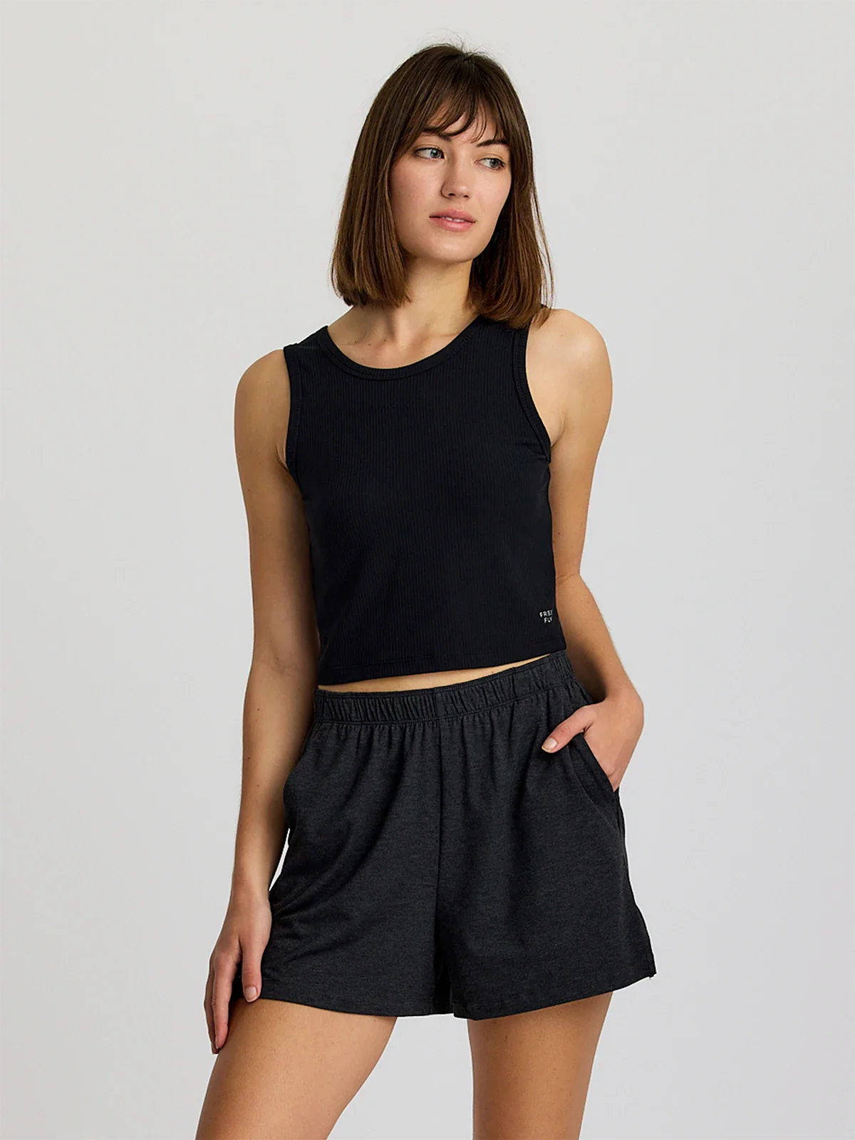 Women's Ribbed Bamboo Tank - Black