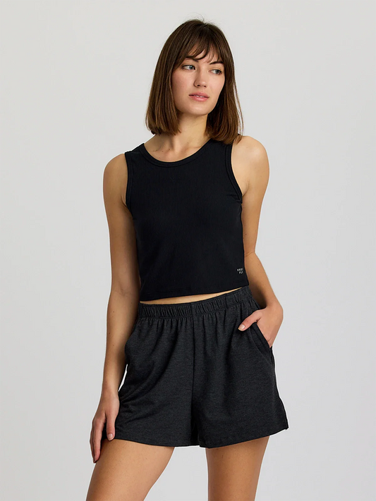 Women's Ribbed Bamboo Tank - Black