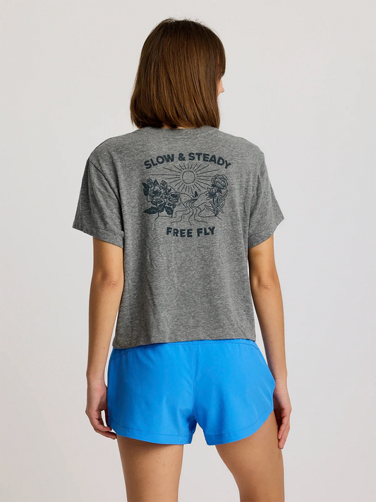 Women's Slow & Steady Meadow Tee - Heather Aspen Grey