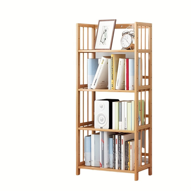 5-Tier Bamboo Bookshelf Storage Rack - XYV9