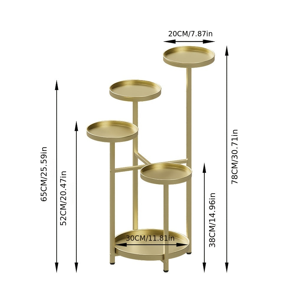 5-Tier Iron Plant Stand with Round Trays - DUI0
