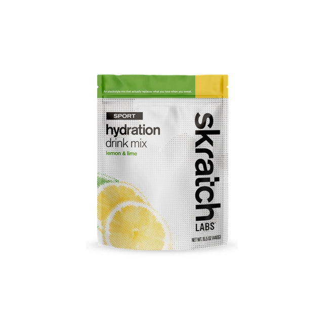SKRATCH HYDRATION SPORT DRINK MIX LEMON + LIME 20 SERVING POUCH