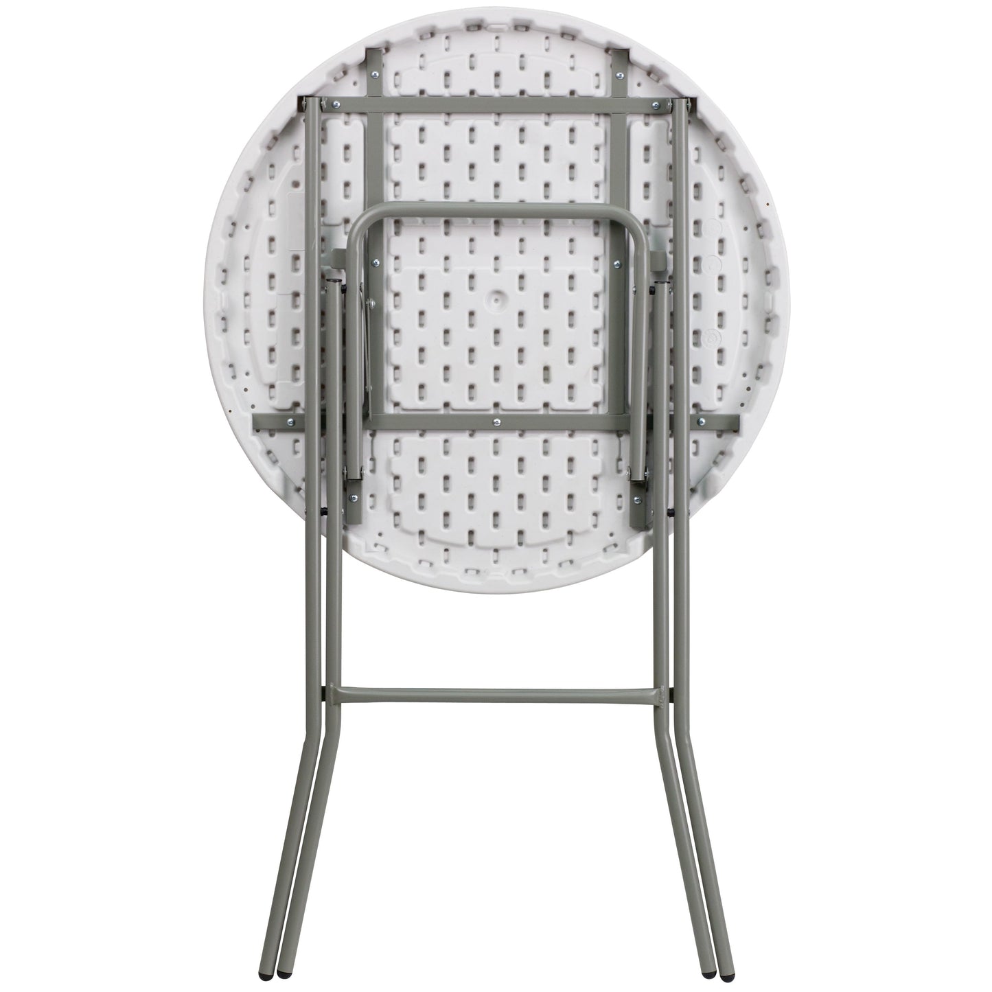 2.6-Foot Round Plastic Bar Height Folding Table