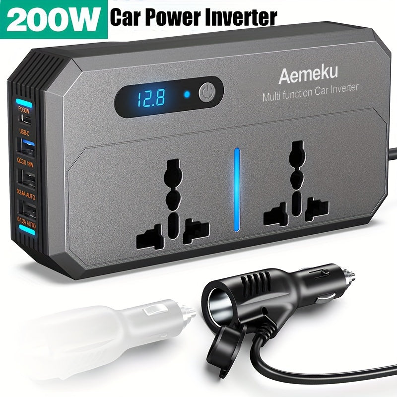 200W Car Power Inverter with PD Charging-XYZD