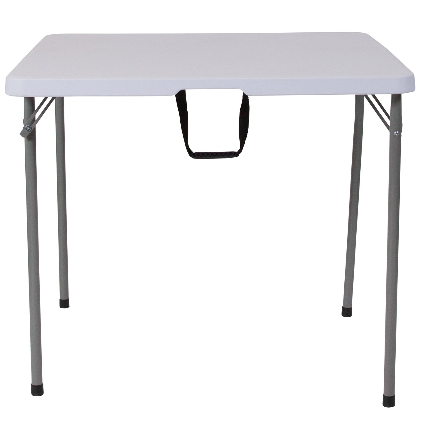 2.79-Foot Square Bi-Fold Plastic Folding Table with Carrying Handle