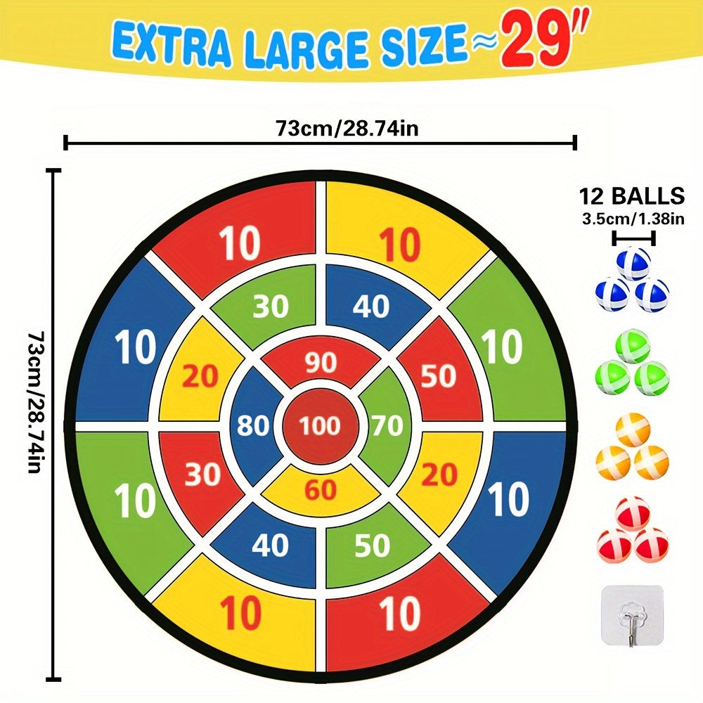 73.66cm Large Dartboard Set, Indoor/Outdoor Fun TJR3L6N