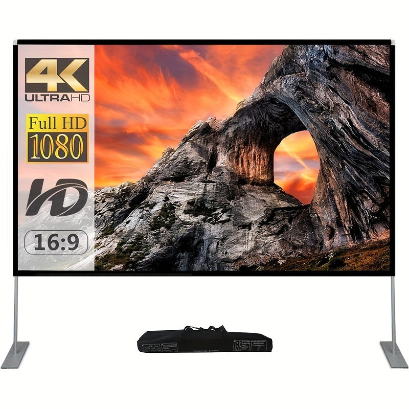 1080P Outdoor Projector Screen with Stand - TJR8Q1M