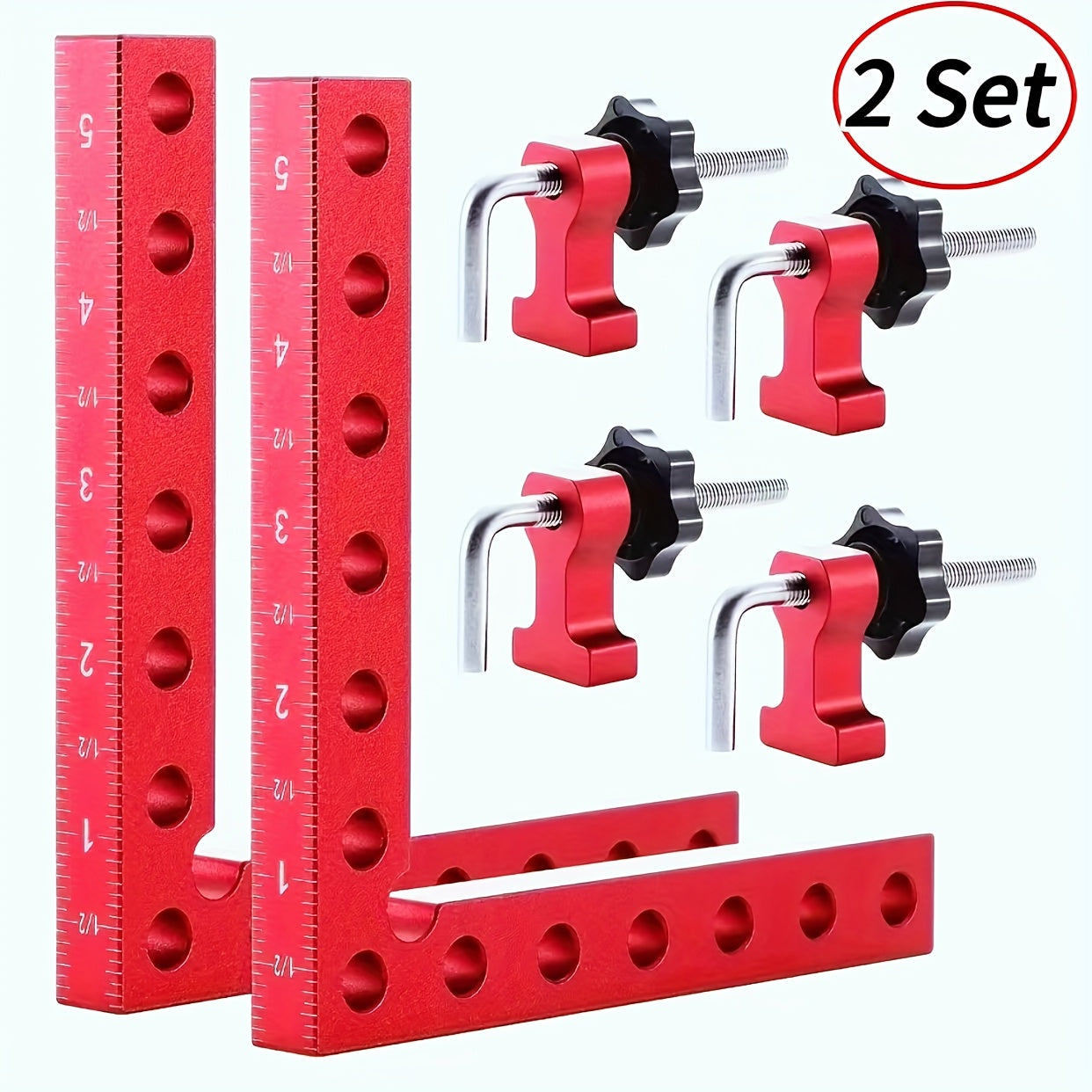 2-Pack Aluminum Alloy 90° Corner Clamps TJR5L7B