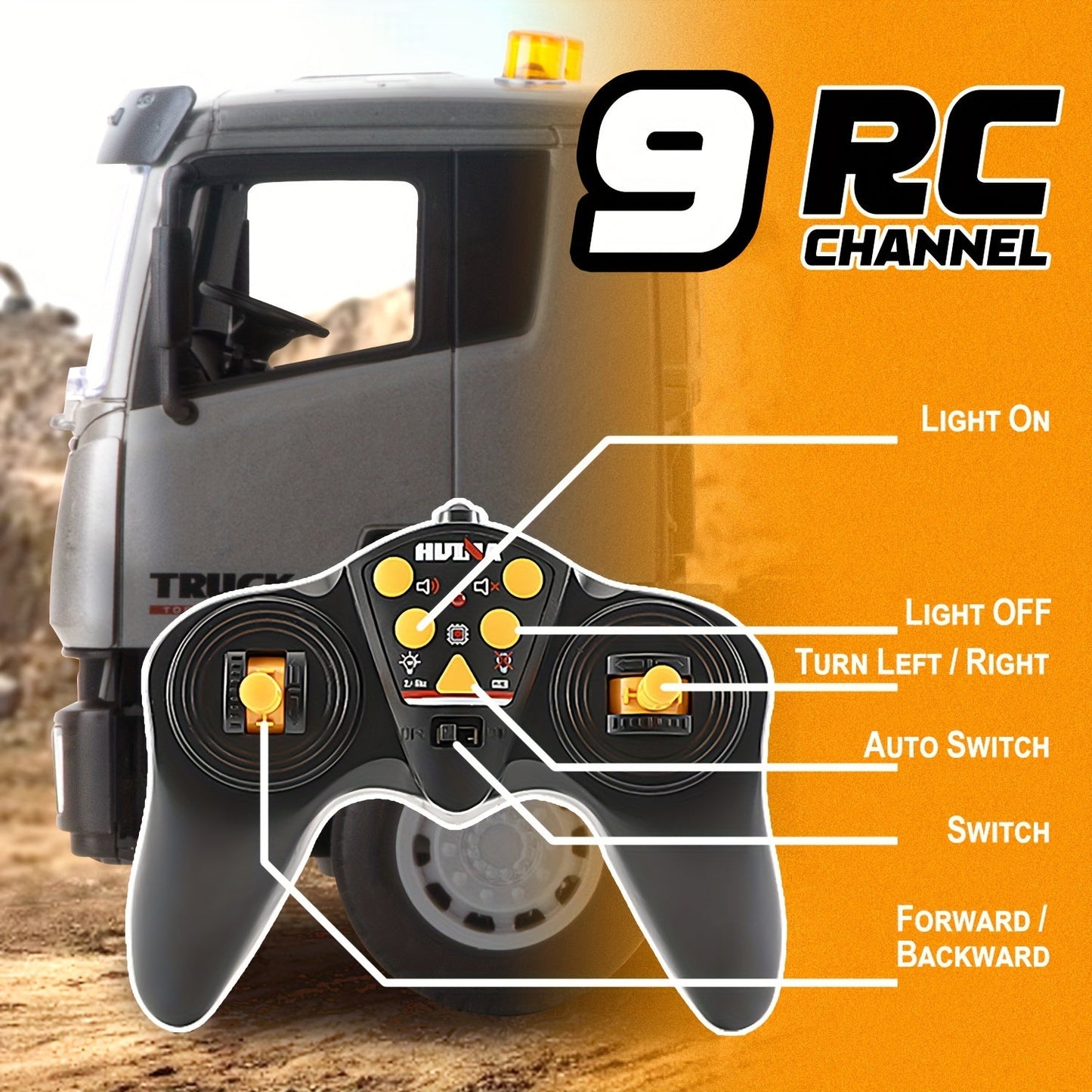 Remote Control Transporter Toy, 9-Channel 2.4G TJR8M5D