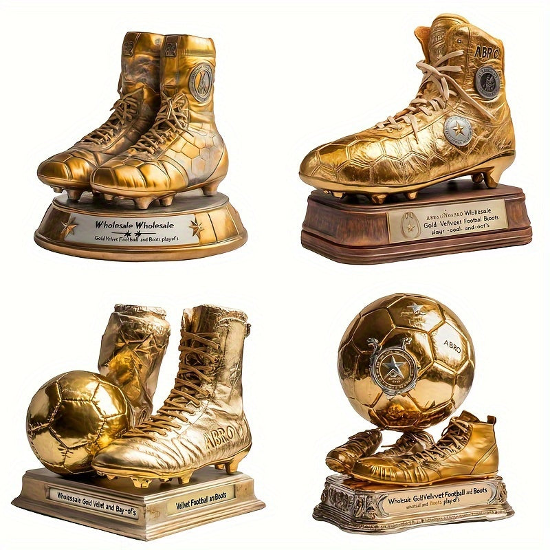 4-in-1 Golden Boot Trophy Stickers for Laptops & More TJR7M2X