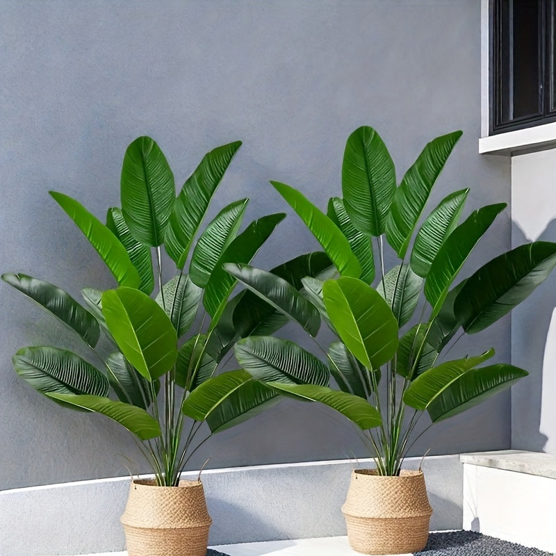 2pcs 32-inch Lifelike Artificial Banana Plants Decor - DM2N